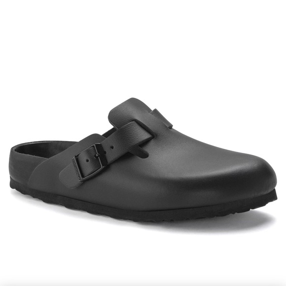 Birkenstock Shoes - Birkenstock Exquisite Boston Clog Black Leather Sz L7 M5